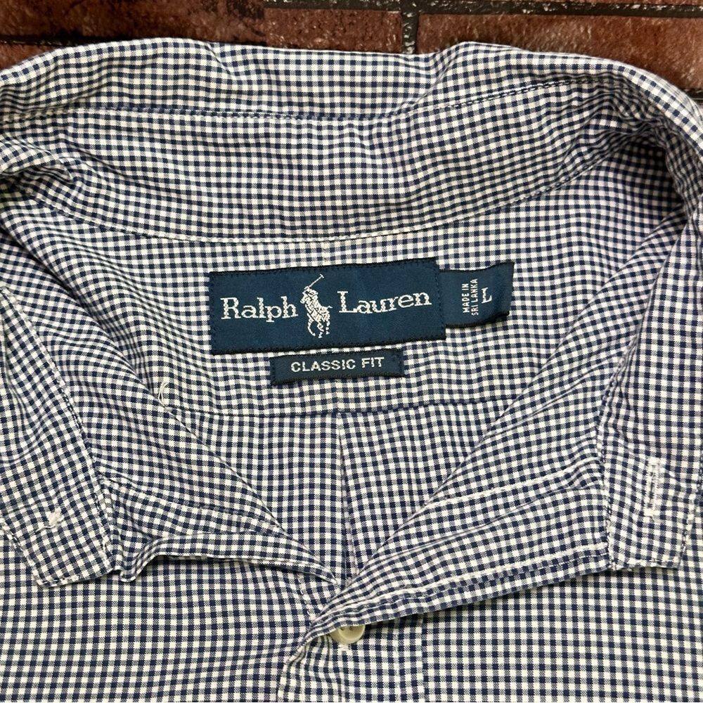 Ralph Lauren Classic Fit Shirt dress Striped short sleeve size L - Picture 9 of 9